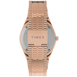 Q TIMEX 36MM STAINLESS STEEL BRACELET WATCH WOMEN'S  | ROSE GOLD TONE